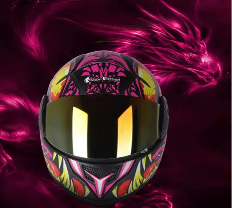 Shadow Venom Helmet – Futuristic Neon Full-Face Helmet (Pink Edition)