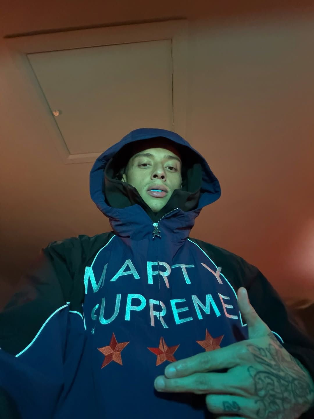 Viral Marty Supreme jacket blue