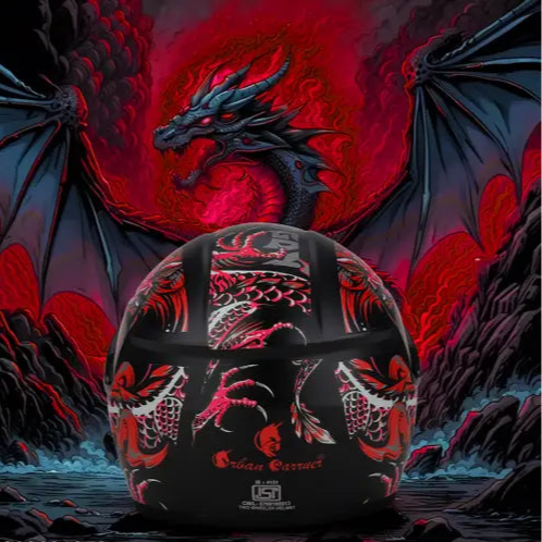 Venom Fang Apex – Futuristic Dragon Full-Face Helmet (Limited Pink Edition)