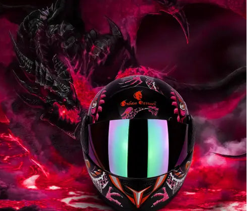 Venom Fang Apex – Futuristic Dragon Full-Face Helmet (Limited Pink Edition)