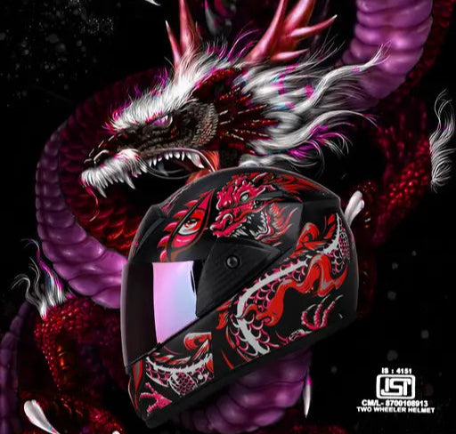Venom Fang Apex – Futuristic Dragon Full-Face Helmet (Limited Pink Edition)