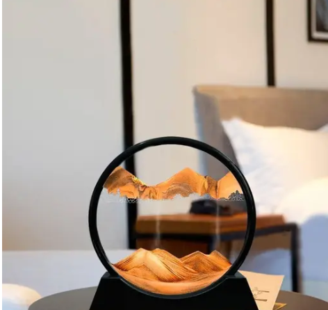Dynamic Moving Sand Art Picture Frame – Orange Sunset Edition