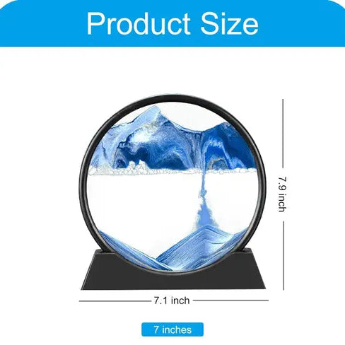 Dynamic Moving Sand Art Picture Frame - Blue Landscape Edition