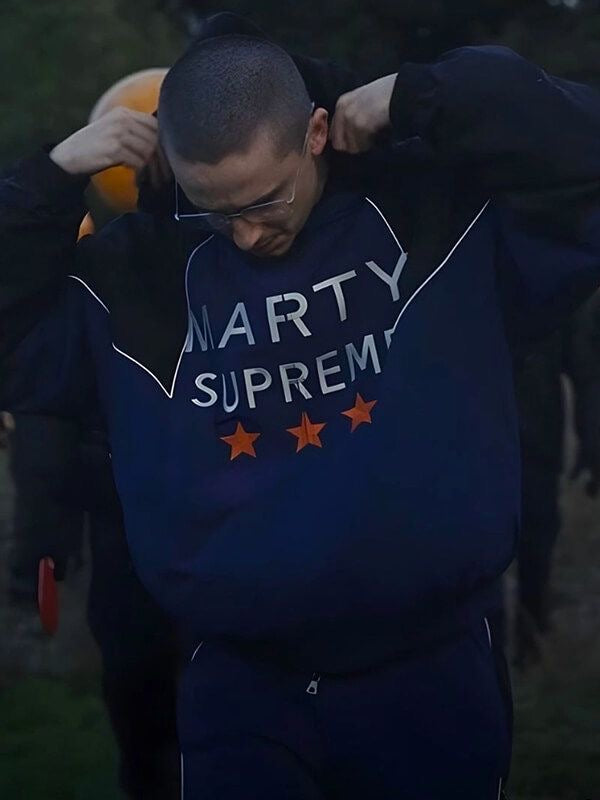 Viral Marty Supreme jacket blue