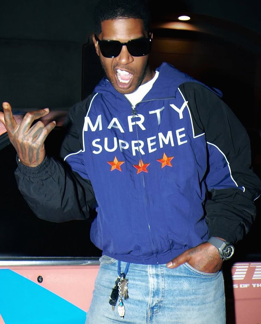 Viral Marty Supreme jacket blue