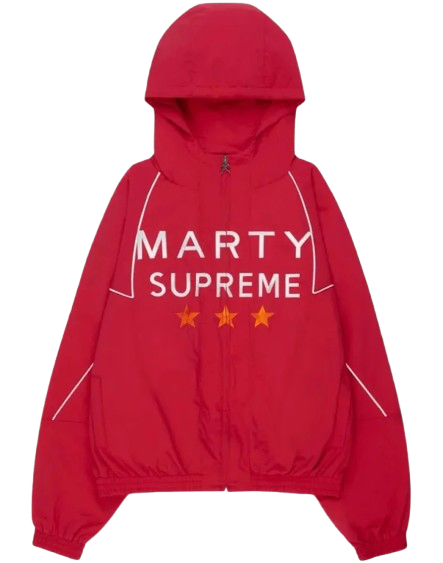 Viral Marty Supreme jacket red