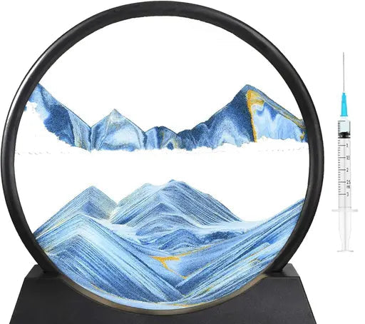 Dynamic Moving Sand Art Picture Frame - Blue Landscape Edition